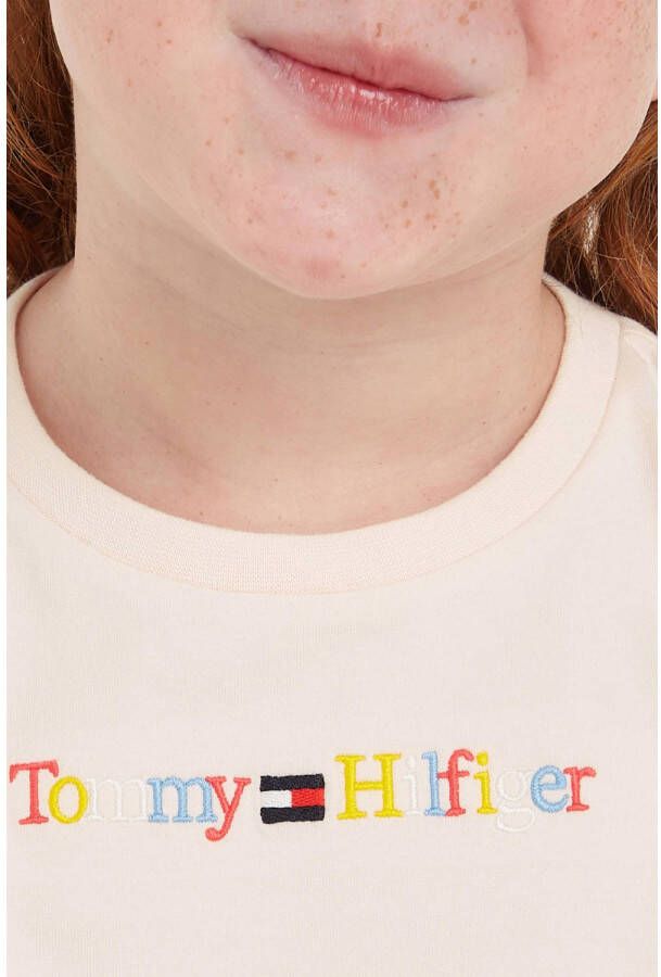 Tommy Hilfiger T-shirt met logo lichtroze