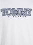 Tommy Hilfiger T-shirt met logo wit Meisjes Katoen Ronde hals Logo 128 - Thumbnail 3