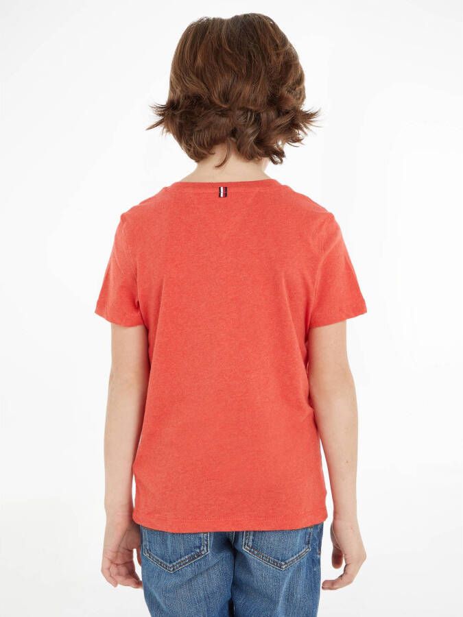 Tommy Hilfiger T-shirt van biologisch katoen oranje