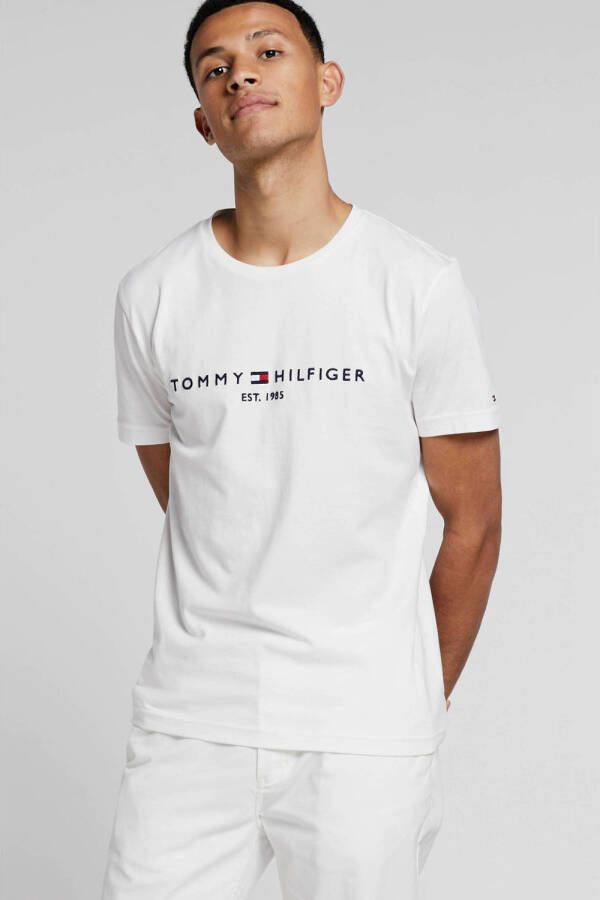 Tommy Hilfiger T-shirt van biologisch katoen wit