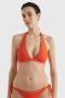 Tommy Hilfiger voorgevormde halter bikinitop met ribstructuur oranje - Thumbnail 2