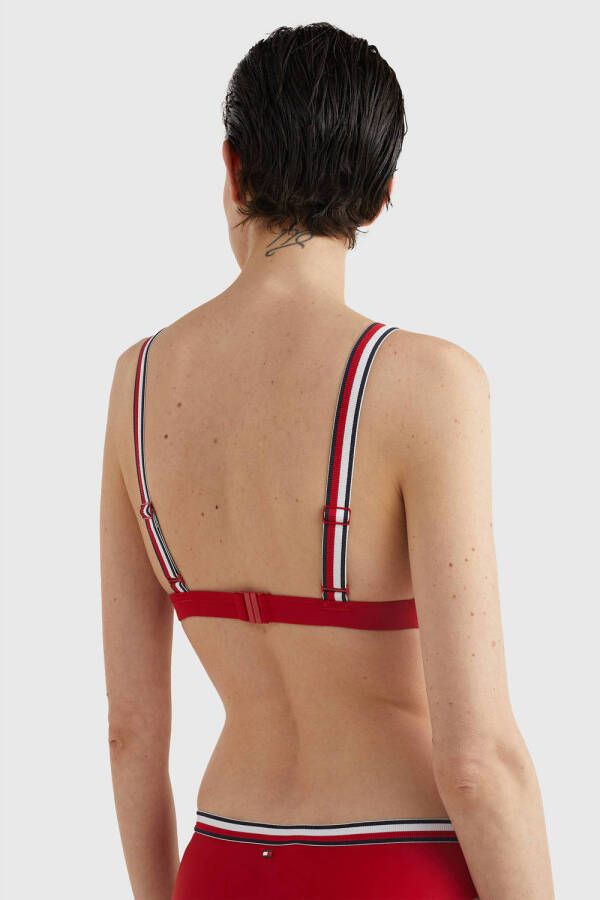 Tommy Hilfiger voorgevormde triangel bikinitop rood