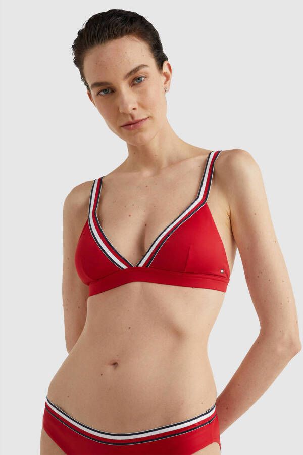 Tommy Hilfiger voorgevormde triangel bikinitop rood