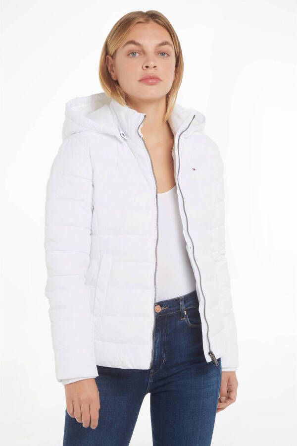 Tommy Jeans gewatteerde jas wit