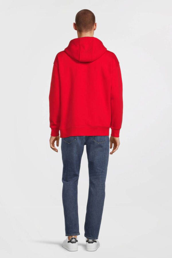 Tommy Jeans hoodie met logo deep crimson