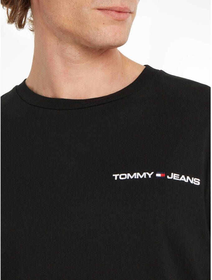 Tommy Jeans longsleeve met logo zwart