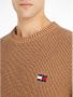 Tommy Hilfiger Klassieke geribbelde katoenen trui met iconisch embleem Brown Heren - Thumbnail 2