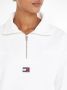 Tommy Hilfiger Bxy 1 4 Ritssluiting Tommy Jeans Sweatshirt White Dames - Thumbnail 4