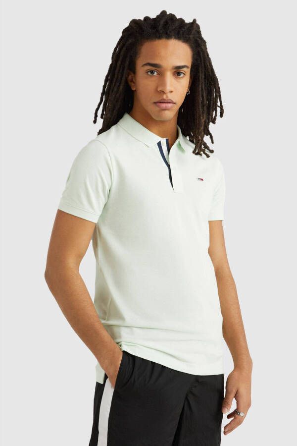 Tommy Jeans slim fit polo minty