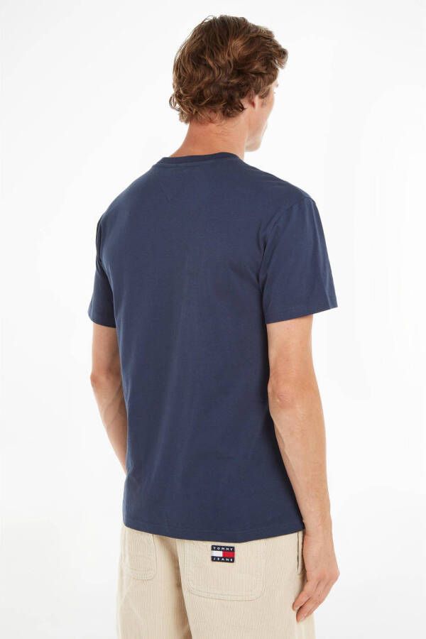 Tommy Jeans T-shirt met biologisch katoen en logo twilight navy