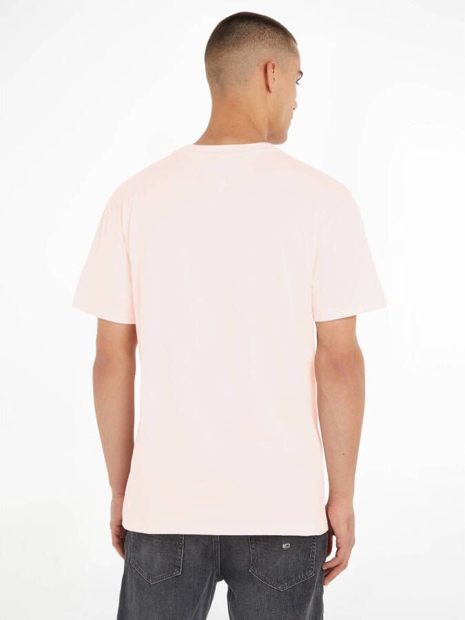 Tommy Jeans T-shirt met logo faint pink