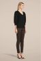 TQ-Amsterdam high waist regular fit pantalon Maud bruin zwart - Thumbnail 4