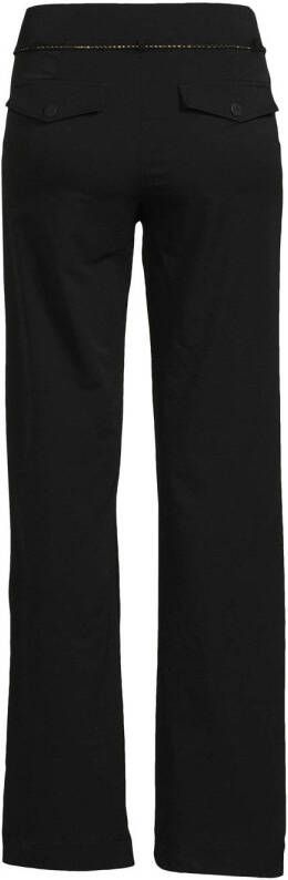 TQ-Amsterdam high waist straight fit pantalon Romee van travelstof zwart - Foto 3