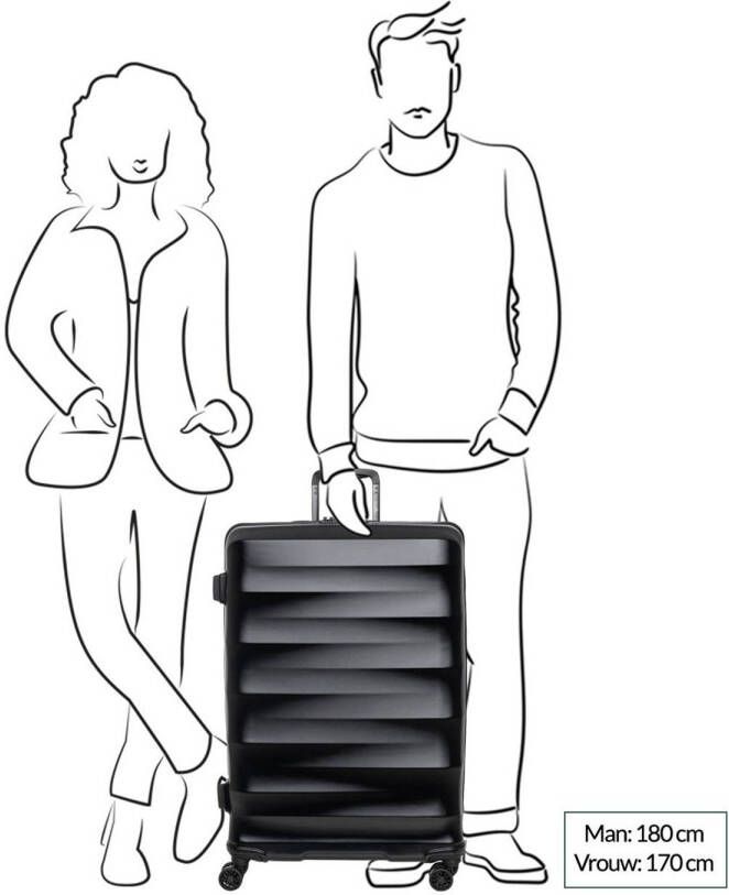 Travelbags trolley The Base 77 cm. donkergroen