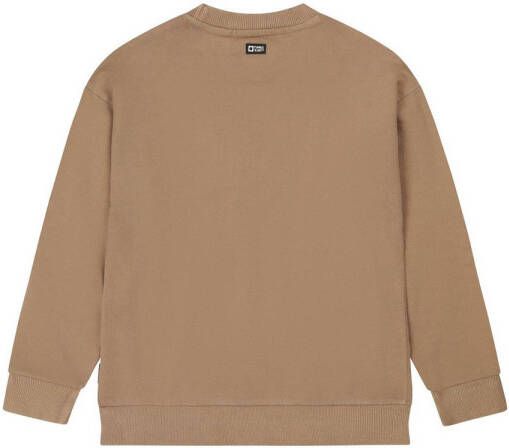 Tumble 'n Dry Mid sweater Casper met printopdruk lichtbruin