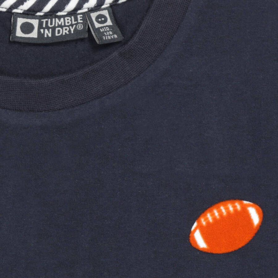 Tumble 'n Dry Mid T-shirt Goal met backprint donkerblauw