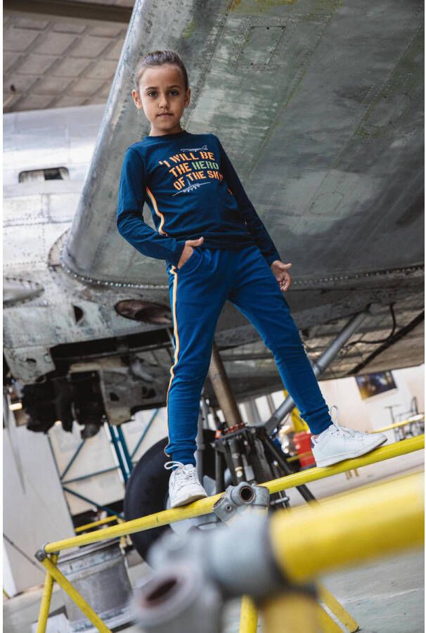 TYGO & vito longsleeve met tekst donkerblauw