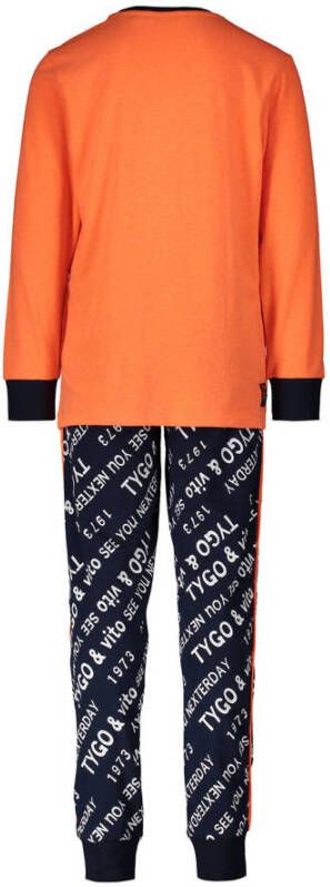 TYGO & vito pyjama printopdruk oranje zwart