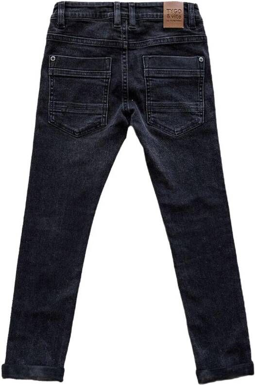 TYGO & vito skinny jeans Binq black denim Zwart Jongens Stretchdenim Effen 104 - Foto 2