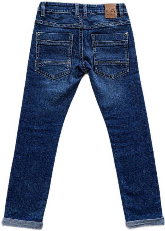 TYGO & vito skinny jeans Binq dark used Blauw Jongens Stretchdenim Effen 104 - Foto 2