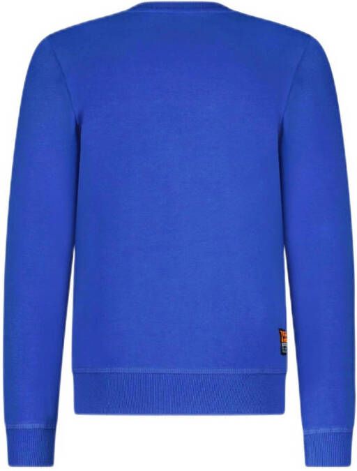 TYGO & vito sweater Sil met printopdruk kobaltblauw