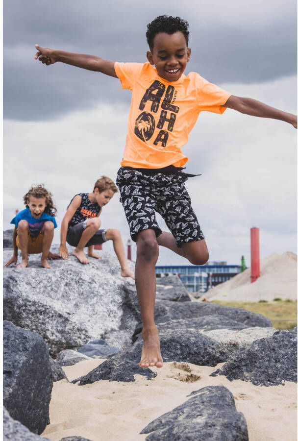 TYGO & vito T-shirt met printopdruk oranje