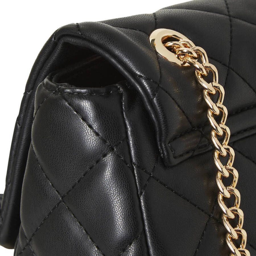 Valentino Bags doorgestike crossbody tas Ocarina zwart