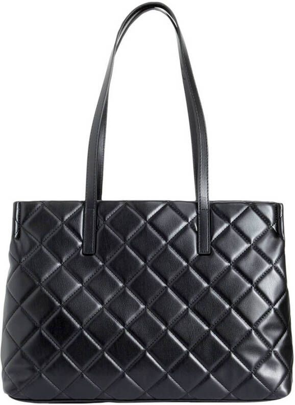 Valentino Bags doorgestikte shopper Ocarina zwart