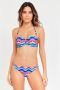 Venice Beach strapless bandeau bikinitop met all over print blauw roze - Thumbnail 4