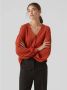 VERO MODA blouse VMEYE van gerecycled polyester terra - Thumbnail 3
