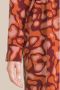 VERO MODA blousejurk VMAMELIA met all over print en ceintuur donkerrood oranje roze - Thumbnail 3