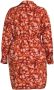 VERO MODA CURVE blousejurk VMAMELIA met all over print en ceintuur donkerrood oranje roze - Thumbnail 2