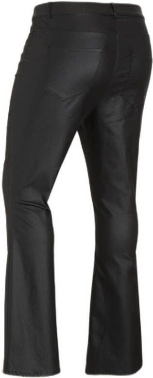 VERO MODA CURVE coated high waist flared jeans VMSIGA zwart