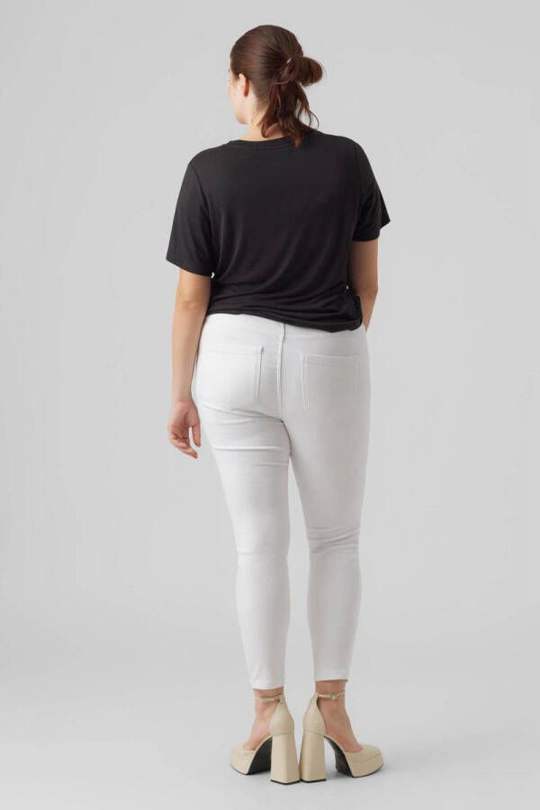 VERO MODA CURVE high waist skinny jeans bright white - Foto 2