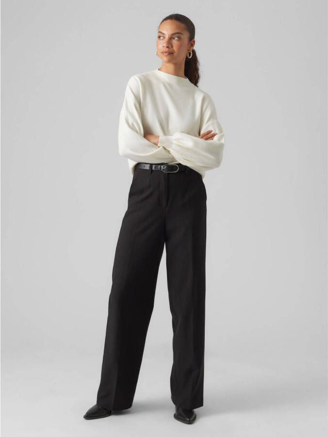 VERO MODA fijngebreide trui VMNANCY offwhite