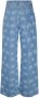 VERO MODA gebloemde high waist wide leg jeans VMLACE medium blue denim - Thumbnail 2