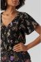 VERO MODA gebloemde top VMEASY zwart groen roze - Thumbnail 3