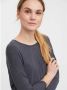 VERO MODA gebreide top VMCARLA van gerecycled polyester grijsblauw - Thumbnail 2