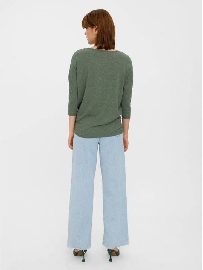 VERO MODA gebreide top VMCARLA van gerecycled polyester zwart
