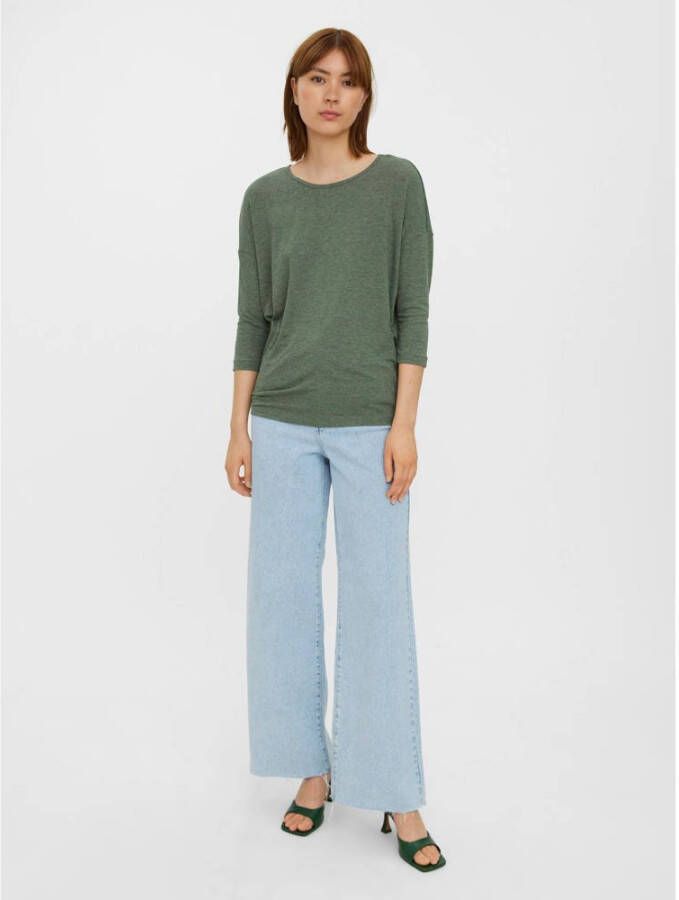 VERO MODA gebreide top VMCARLA van gerecycled polyester zwart