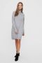VERO MODA gemêleerde fijngebreide jurk VMBRILLIANT van gerecycled polyester lichtgrijs - Thumbnail 3