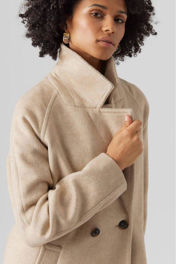 Vero Moda Outdoor Lange jas met reverskraag en steekzakken model 'HAZEL'