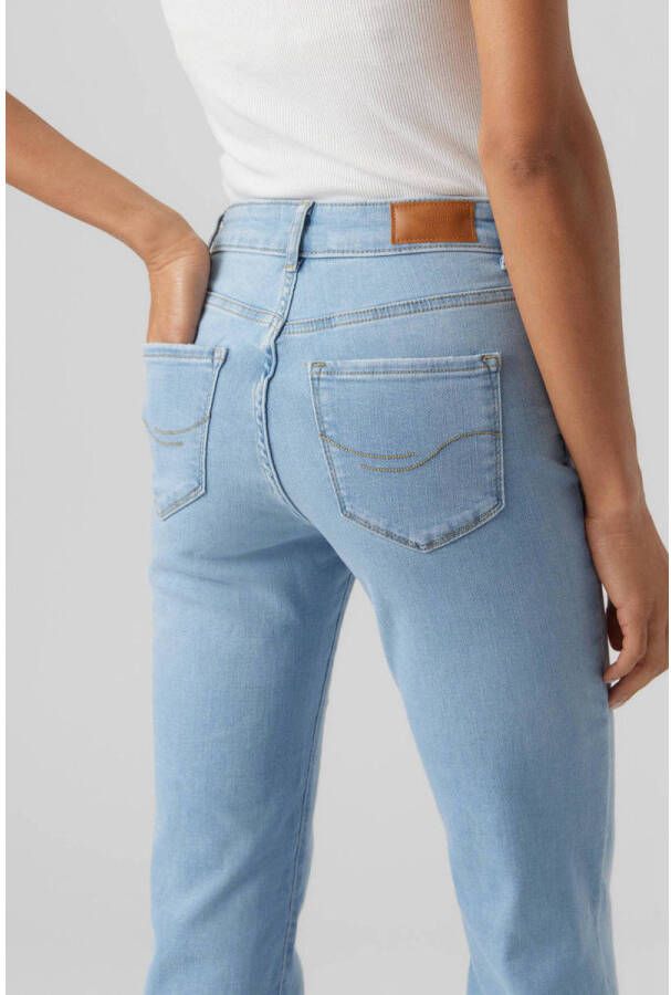 VERO MODA mid waist straight jeans VMDAF medium blue denim