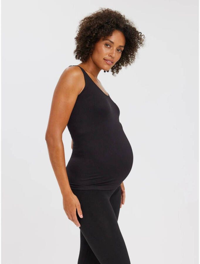 VERO MODA MATERNITY zwangerschaps- en voedingssinglet VMMISA zwart