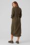 VERO MODA MATERNITY zwangerschapsjurk VMMCATE met ceintuur donkergroen Dames Polyester Klassieke kraag S - Thumbnail 3