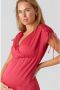 VERO MODA MATERNITY zwangerschapsjurk VMMHEART roze Dames Polyester V-hals XL - Thumbnail 2