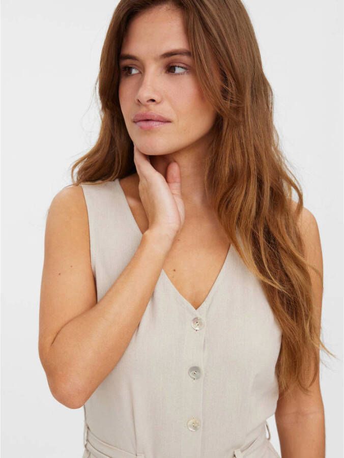 VERO MODA playsuit VMJESMILO zand