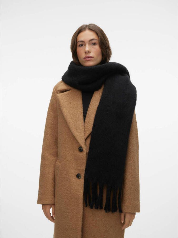 VERO MODA sjaal met franjes VMIVY zwart