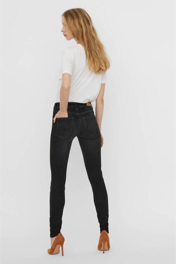 VERO MODA slim fit jeans VMLUX met katoen zwart