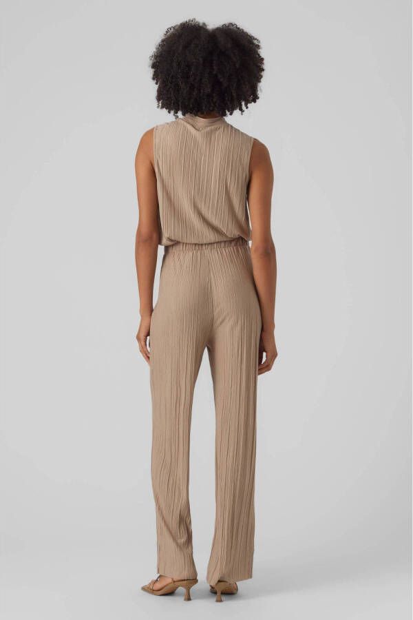 VERO MODA top VMCIRA met textuur beige